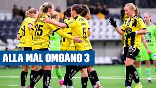 Svenska Cupen dam  Alla målen från omgång 3 [upl. by Ailed]