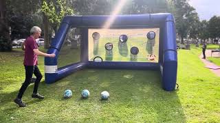 Football Penalty Shootout Inflatable Game Hire  Selby Abbey YO8 [upl. by Berthoud890]