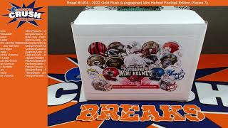 2022 Gold Rush Autographed Mini Helmet Football Edition Series 3 FB BREAK 1404 [upl. by Acirred]