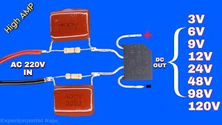 220 volt to 36912244898120180 v DC LED driver Circuit without Transformer  Multi Output [upl. by Rexanna540]