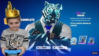 Unlocking NEW Free Fortnite Battle Pass Skin Style amp GOLD Crown Victory Royale Win Gameplay [upl. by Oisor]