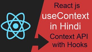 React tutorial in Hindi 60 Context api with Hooks  useContext [upl. by Kinelski436]