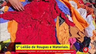 5º Leilão de Roupas e Materiais [upl. by Lekzehcey247]