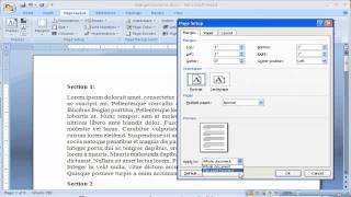 How to Change Margins in Microsoft Word 2007Make everything fit on one page [upl. by Nayar]