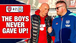 THE PLAYERS AND FANS NEVER GAVE UP WHAT AN ENDING Arsenal 42 Leicester FanCam ft Lee Judges [upl. by Pevzner862]