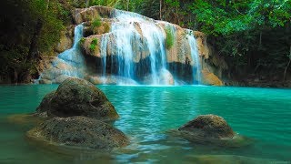 Entspannungsmusik  Natur Tiefenentspannung Stressabbau  4K Wasserfall [upl. by Casanova765]