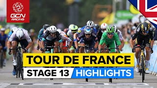 Tour de France 2021 Stage 13 Highlights  Can Mark Cavendish Equal Eddy Merckxs Stage Wins Record [upl. by Carlos]