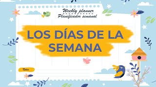 Aprender los días de la semana en inglés y español  Vídeo educativo [upl. by Neivad955]