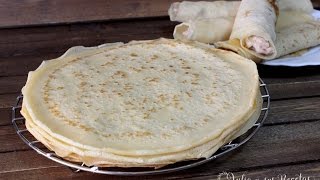 Cómo hacer masa básica de crêpes  Receta fácil de crêpes [upl. by Enak]