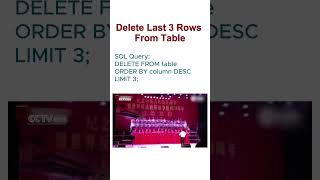 Deleting Rows in SQL Learn How to Remove the Last Three Rows from a Table [upl. by Sheryle298]