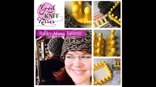 Zippy Hat Loom Along Bulky Double Moss Beanie [upl. by Marleen143]