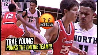 Trae Young PUNKS ENTIRE TEAM After Opposing Team Tried To Check Him INSANE High School Game [upl. by Falda]