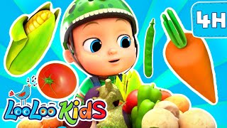 Vegetables Song  S3EP55  4 Hour Musical Fun  LooLoo Kids Songs for Kids [upl. by Gibert666]