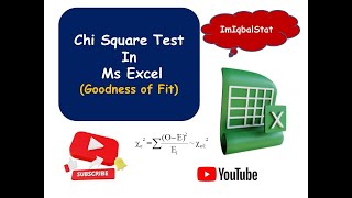 Chi Square test  Goodness of Fit in Ms Excel [upl. by Rodrigo]