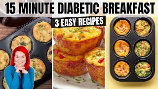 QUICK Diabetic Breakfast Meal Prep in UNDER 15 Minutes  3 3Ingredient Low Carb Breakfast Recipes [upl. by Beard]