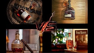 Bourbon Blind Competition between Widow Jane Woodford Reserve Blantons and Four Roses [upl. by Miquela]