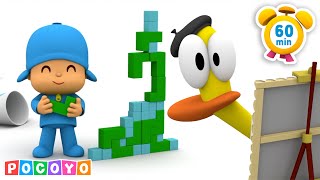 🎨 🧶Rentrée scolaire Faisons de lart 🖋️📓 60 min  Pocoyo 🇫🇷 Français  Chaîne Officielle [upl. by Nashom549]