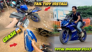 Tail Tidy Install in Beat  Modified R15 v3 Full Loaded Bike😱 [upl. by Lonne]