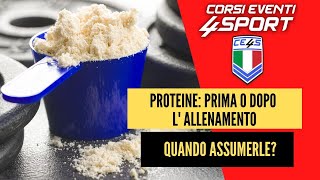 Proteine prima o dopo allenamento quando assumerle [upl. by Lig247]