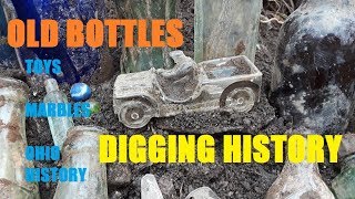 Ohio Treasure Hunting DIGGING HISTORY Antique Military Dog Tags Bottles Antiques Roadshow [upl. by Elbon]