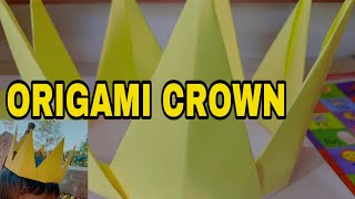 HOW TO MAKe ORIGAMI CROWN very Easy CORONA en ORIGAMI muy fácil de hacer [upl. by Atihana]