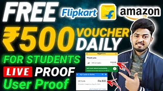 Amazon ₹500 Free Gift Card 2024  ₹500 Daily Flipkart Free Gift Voucher 2024  New Free Earning App [upl. by Zephaniah275]