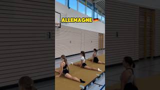 ALLEMAGNE VS FRANCE  QUI FAIT LE MEILLEUR GRAND ÉCART  gym flexibility [upl. by Odnumyer]