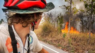 Cycling Through WILDFIRES in Thailand’s Countryside Ep5 [upl. by Thielen]