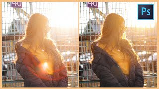 Photoshop Tutorial  How to Remove Lens Flare  Sun Flare in Photoshop [upl. by Landsman]