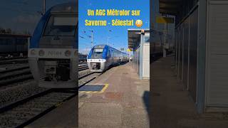 SNCFTER Fluo Arrivée dun AGC à Strasbourg vers Sélestat sur la voie 7 train music viral sncf [upl. by Elyr]