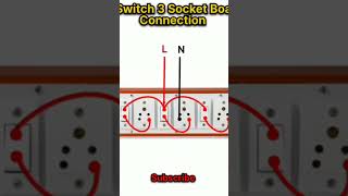 3 socket 3 swicth board connection video [upl. by Cristin973]