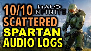 Scattered Spartan Audio Logs All 10 Locations  Halo Infinite Collectibles Guide [upl. by Anirol720]