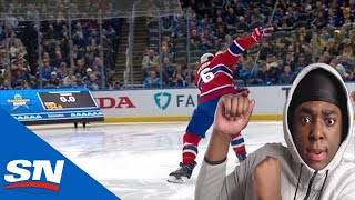 NBA Fan Reacts To 2020 NHL AllStar Skills Competition Hardest Shot [upl. by Jonati331]