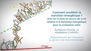 Comment accélérer la transition énergétique   cese [upl. by Mahda]