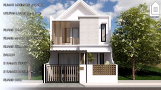 IDE DESAIN RUMAH MINIMALIS 2 LANTAI DI LAHAN 7m X 14m [upl. by Aniluap]