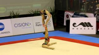 Gymnastics FIG Acro World Cup Maia 2014 WP Combined BLR [upl. by Annoif550]