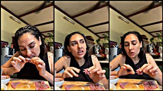 Zarina Anjoulie  Carnivore Diet Raw Meat amp Parmesan Cheese Yang Anju Menyesal Cuba 😂 [upl. by Attolrahc]