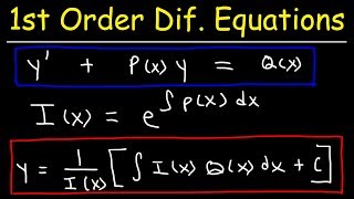 First Order Linear Differential Equations [upl. by Ahsoem838]