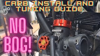 Nibbi Racing 22mm Carburetor Install and Tuning Guide for 125cc Pit Bike [upl. by Felicdad]