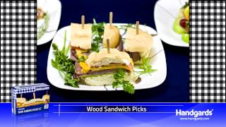 Handgards® Disposable Wood Sandwich Picks [upl. by Moir]