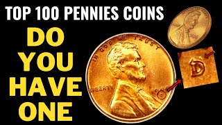 Top 100 Rare Pennies Coins Worth A Lot Of Money Pennies Worth Money [upl. by Ilojne]