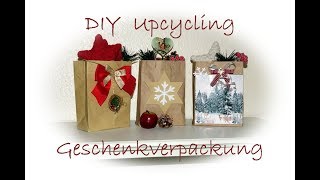 Geschenkverpackung Papiertüten  Upcycling Idee [upl. by Pilif219]