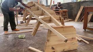 Amazing Full DIY Process Crafting a Classic Boat  Woodworking Creative New Projects [upl. by Nidroj]