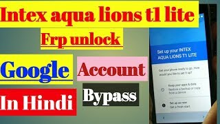 Intex aqua lions t1 lite frp unlock google account remove 70 [upl. by Myranda891]