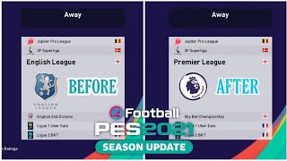 OPTION FILE PES2018 SEASON 20212022  PS4  PS5 [upl. by Cousin]