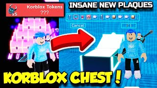 I Got INSANE NEW PLAQUES In YouTube Simulator Update And OPENED KORBLOX CHESTS Roblox [upl. by Avra]