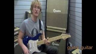 Suhr Pro Seris S4 Trans Whale Blue demo by Josh Wibaut Testing123reviews  Guitar Guitar Birmingham [upl. by Anifled]