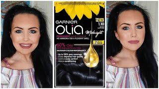 Garnier Olia Hair Dye Review In 110 Black Sapphire August 2021 [upl. by Antons558]