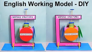 english working model tlm  sentence structures  easy model for exhibition  diy  howtofunda [upl. by Atteynot]