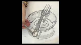 How to draw fork and plate step by step for beginners youtube artandcolorbyme tutorialspoint [upl. by Elicia515]